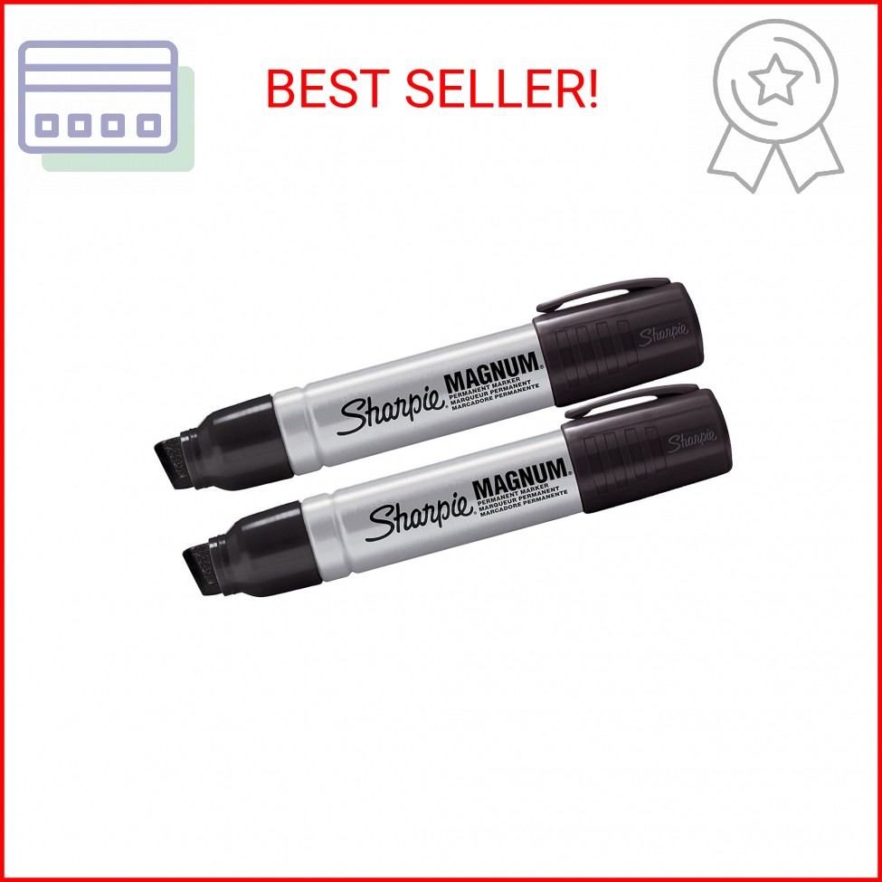 2 Pack Sharpie 44101 Sharpie Magnum Permanent Marker Black