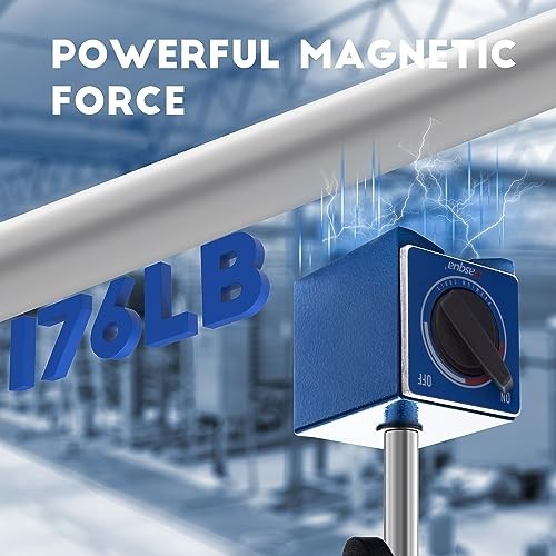 Adjustable Magnetic Base Stand with Fine Adjustment Holder for Dial Indicator, 1