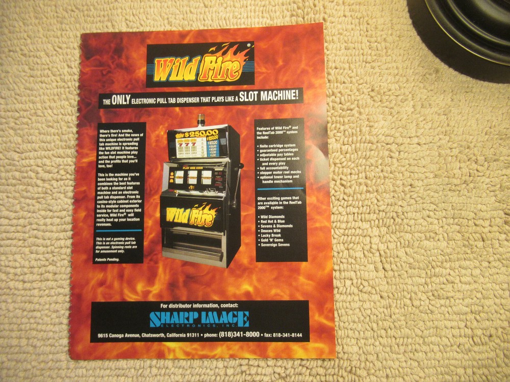 original ad  11- 8.5''  wild fire sharp image   ARCADE GAME FLYER