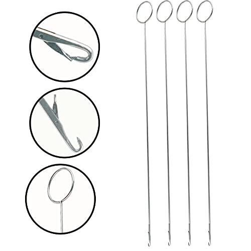 4 Pack 10.4 Inch Sewing Loop Turner Hook Crochet Sewing Tool with Latch