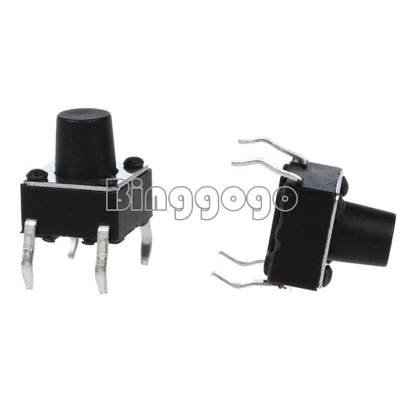 100pcs DIP-4 6x6x7mm tactile push button switch tact switch 4-pin