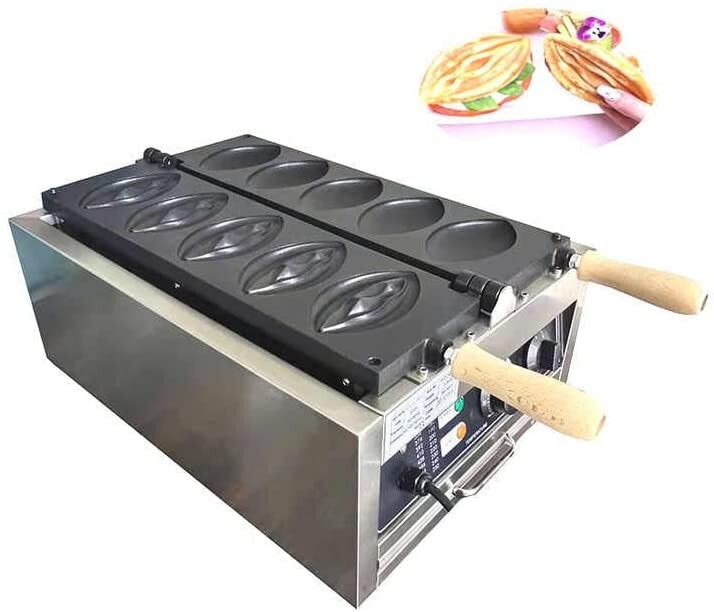 Kolice Commercial Strange Shape Waffle Maker Waffle Machine,5 grills