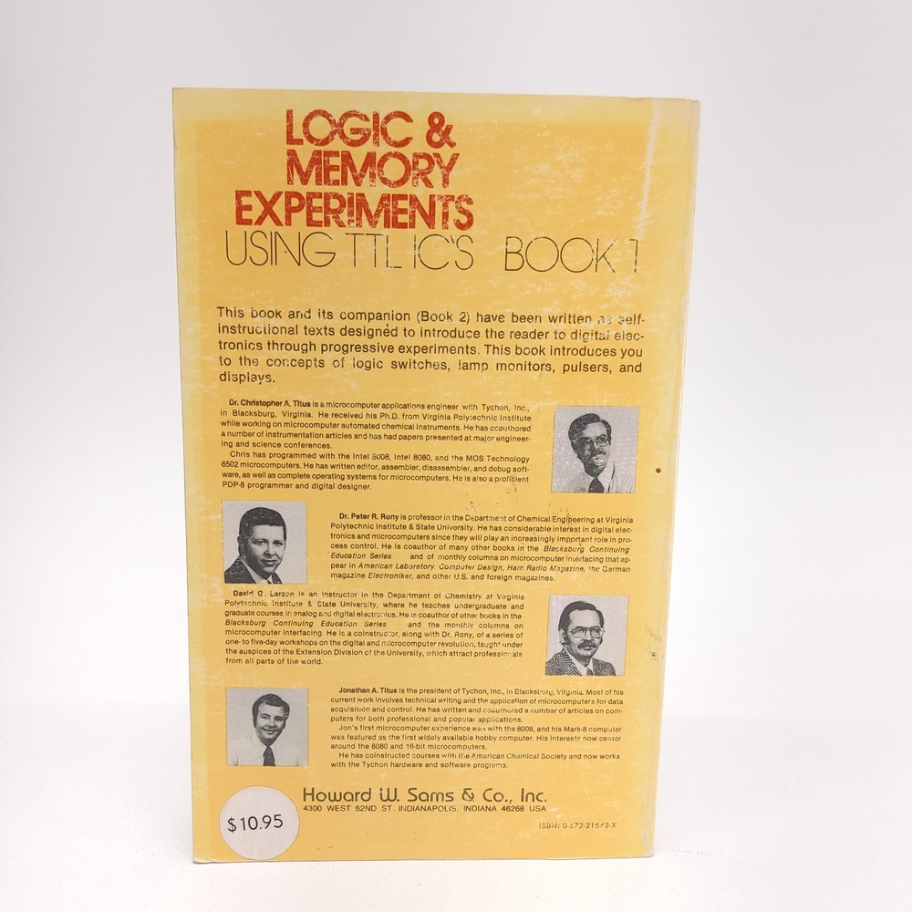 Blacksburg Logic & Memory Experiments Using TTL ICs Book 1