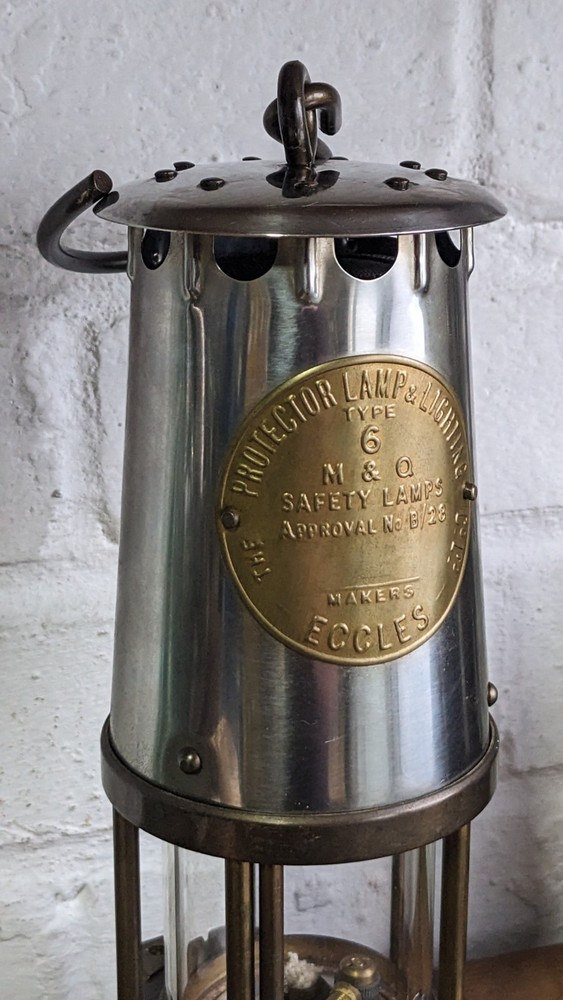 Protector Type 6 Miners Lamp with Working Relighter, Serviced Unissued 1995