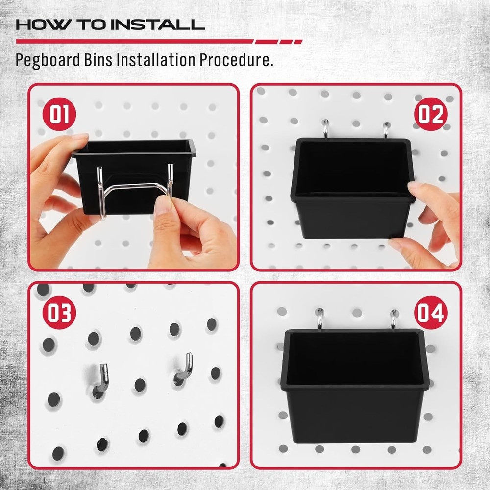Pegboard Organizer Peg Board Hooks 121-Piece Hooks Durable Peg