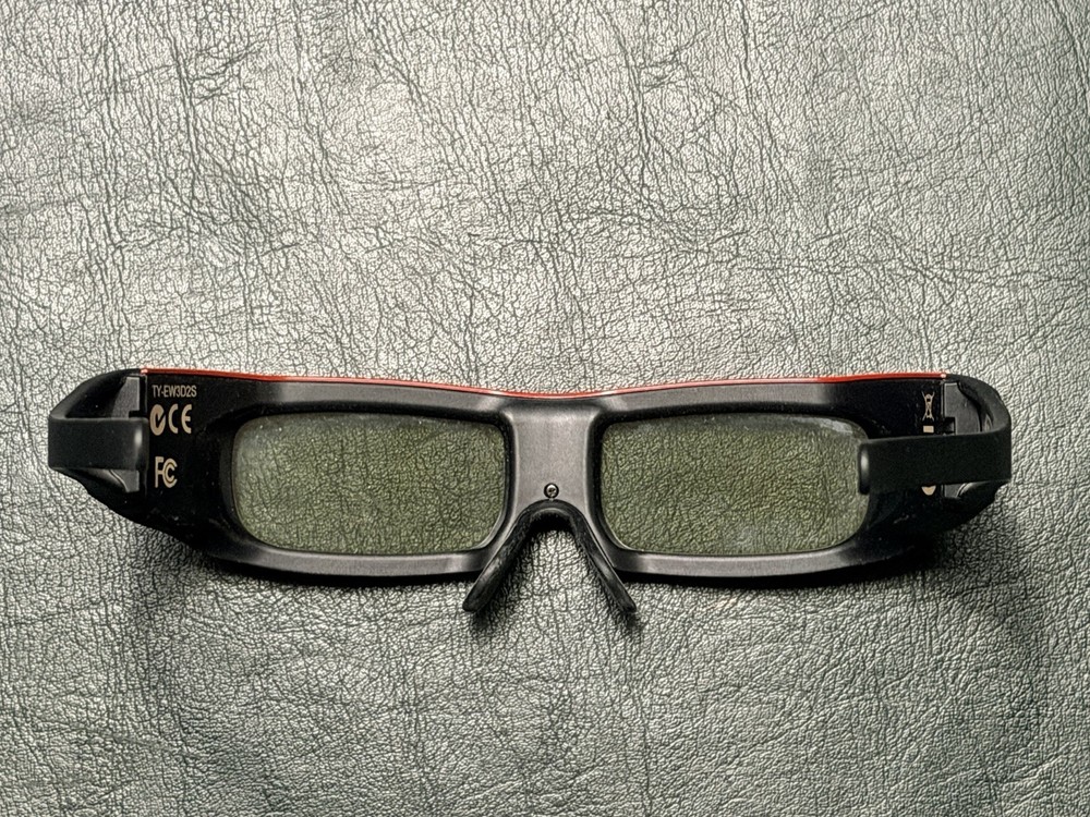 Panasonic TY-EW3D2M Active Shutter 3D Glasses Red OEM - Includes Case