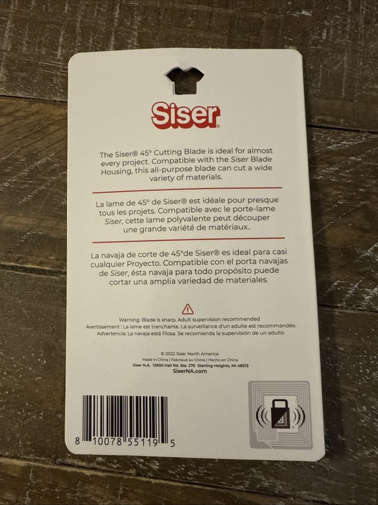 SISER 45 DEGREE PRECISION CUTTING BLADE FOR SISER CUTTING SYSTEMS NEW