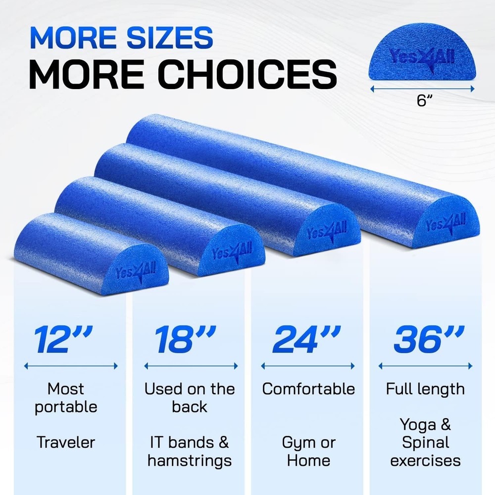 Medium Firm Half Fo Rollers for Post-Workout Relaxat,