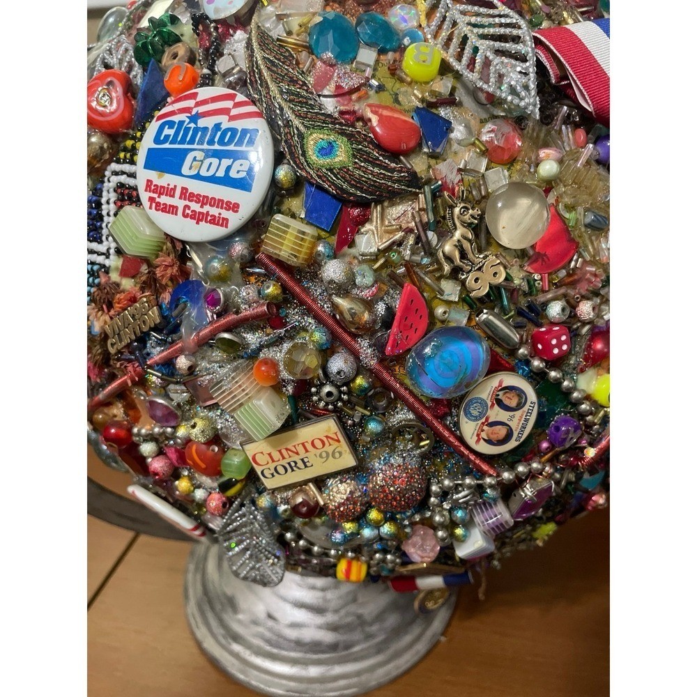 Vintage Clinton Gore Collage Globe