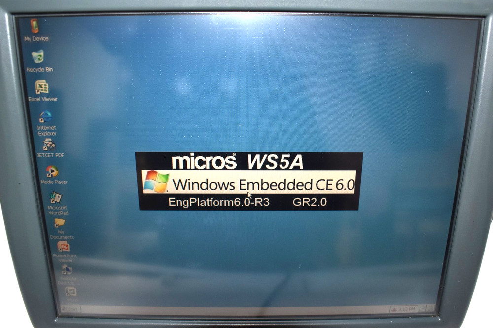 Micros Workstation System 5A POS Touchscreen Terminal 400814-101 WinCE 6.0 *Read