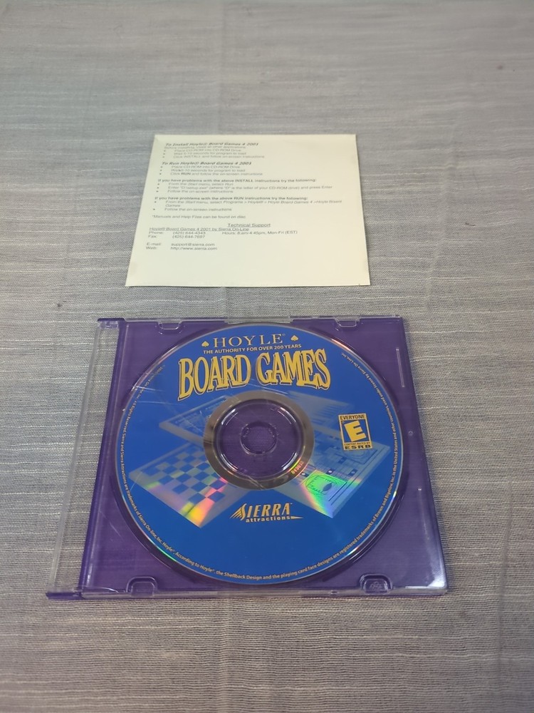 Hoyle Board Games 2000 PC MAC CD 16 Games Vintage Game