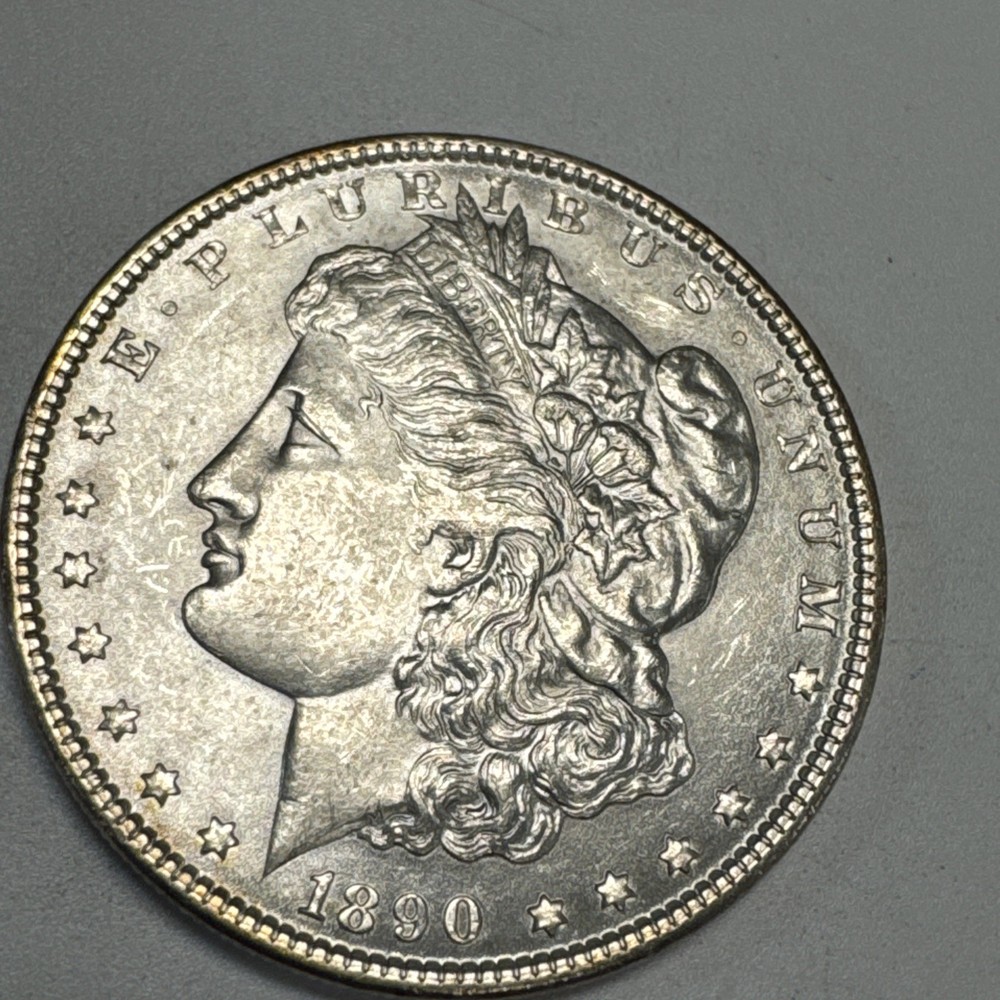 1890 $1 Morgan Silver Dollar Ch BU Uncirculated.