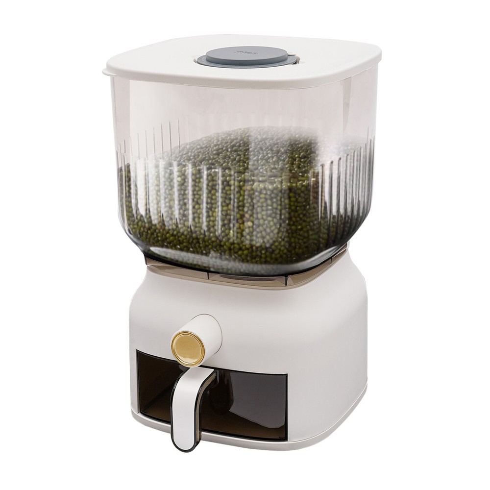 22lbs Rice Dispenser Grain Storage Container Kitchen Organizer With Rice Cup