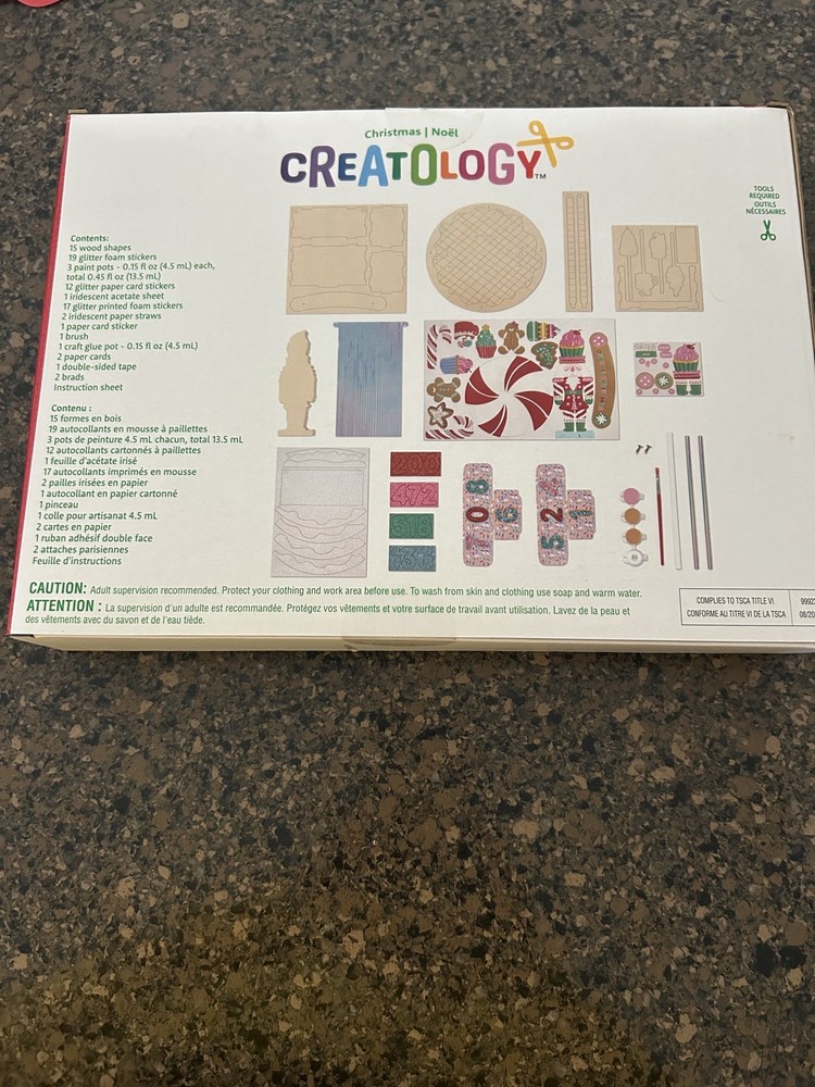 Creatology Christmas Nutcracker Countdown Craft Kit 6+ NIB Paint Glitter
