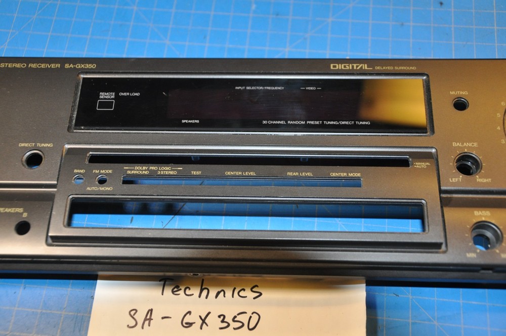 Technics SA-GX350 Receiver Replacement Parts Front Face Panel Plate