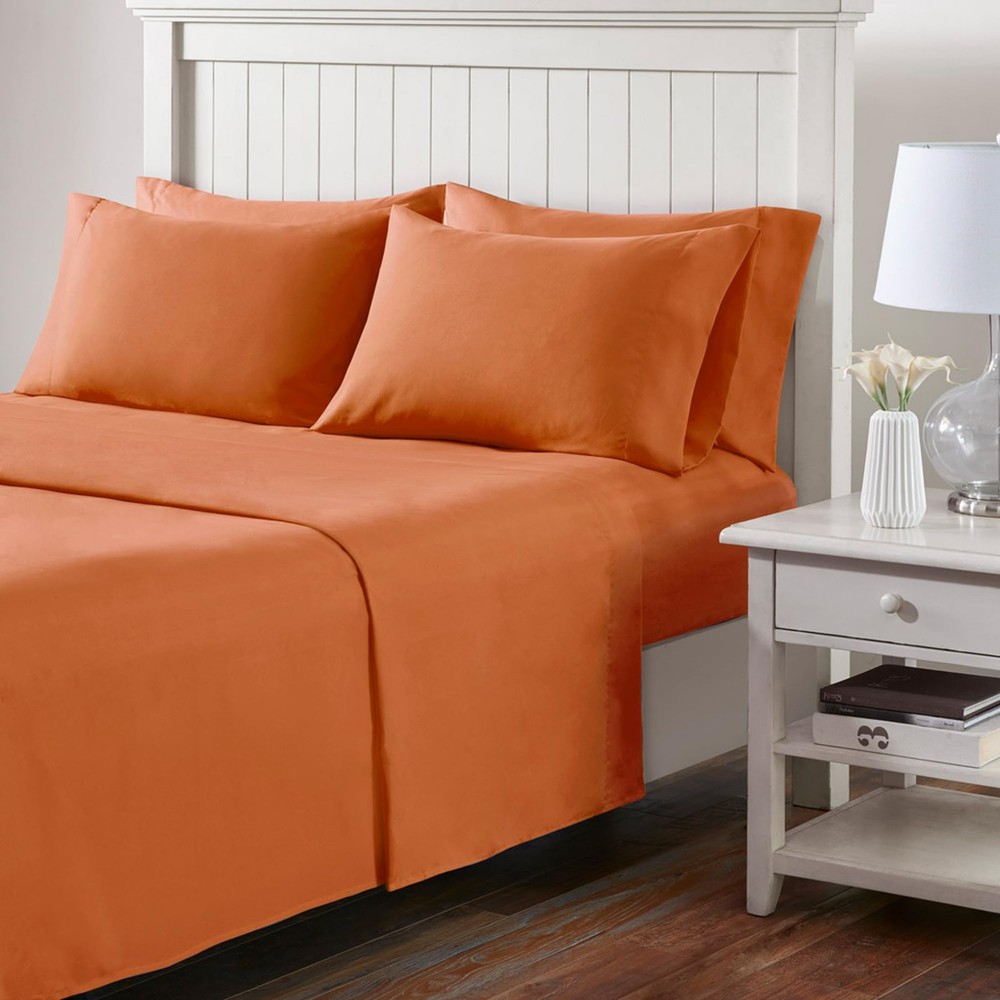 Microfiber Queen Set - Soft, Colorfast, 6 Piece Bed Sheets & Pillowcases, Ela...