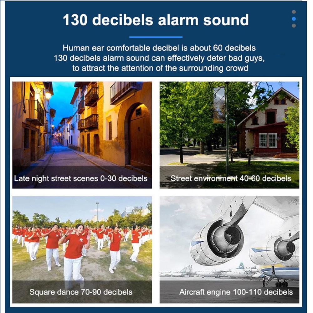 130dB Safety Sound Personal Alert Attack Panic Keychain Anti-rape Device
