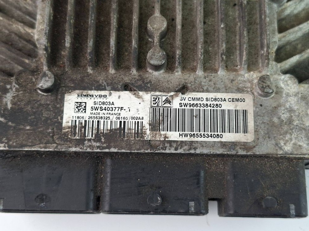 Peugeot 207 2008 Engine Control Unit ECU 9663384280 BVV2935