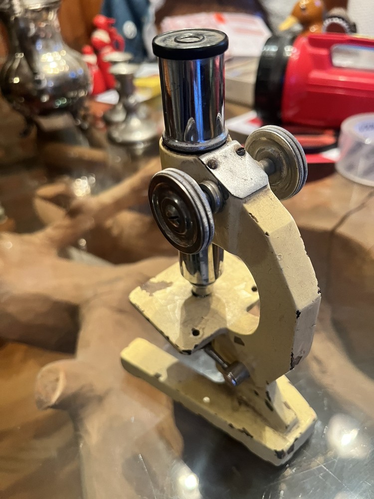 vintage jena microscope