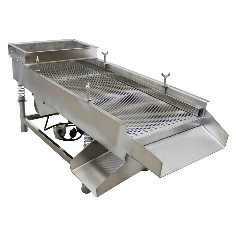 Single Layer Stainless Steel Electric Linear Vibrating Screen Sifter 8mm Screen