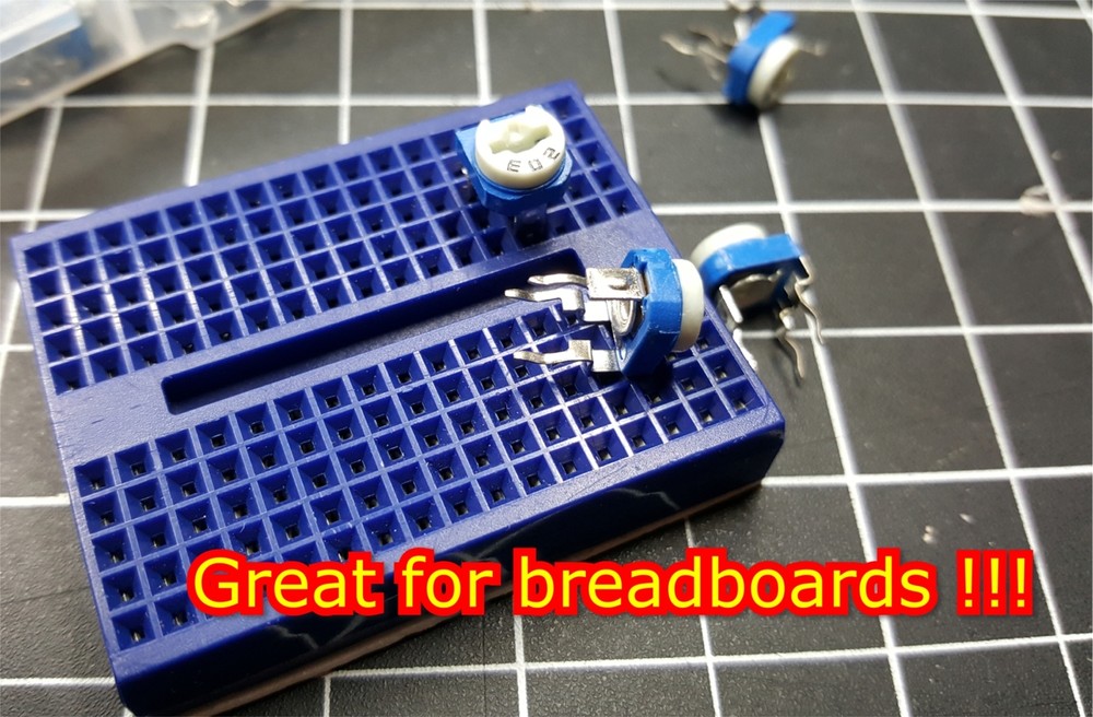 100pcs 10 Value Potentiometer Trimpot Variable Resistor Assortment Box Kit RM065