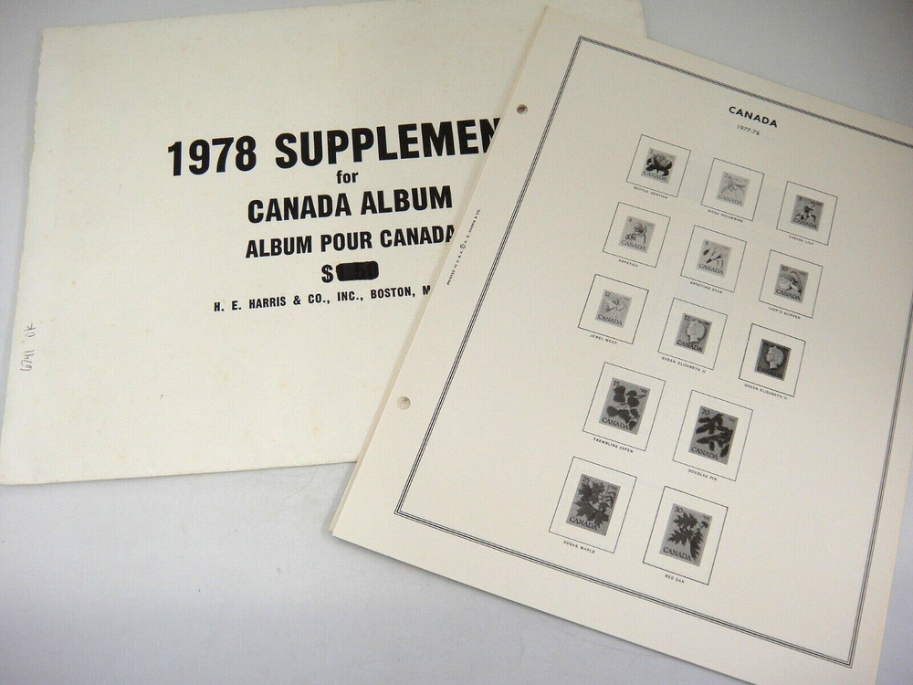 Harris 1978 Canada & Provinces Stamp Album Supplement X160N Open Package