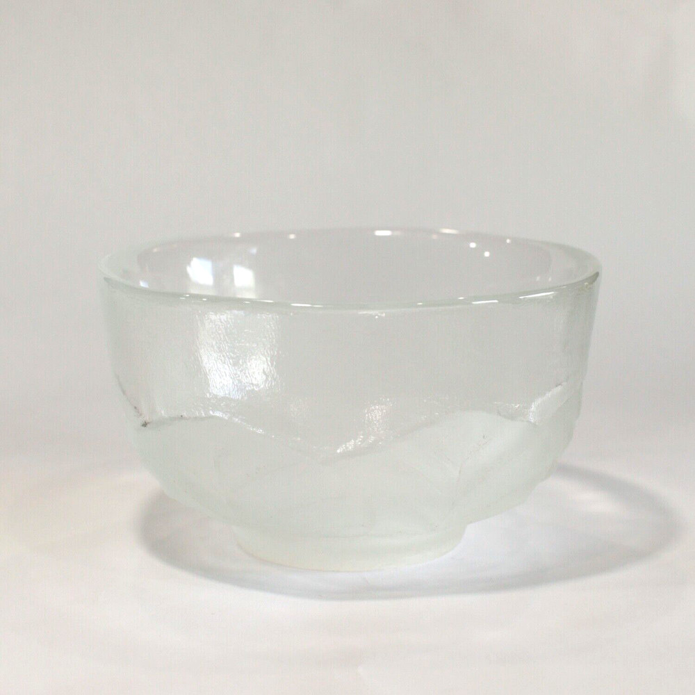 Frosted Bowl Leaves Small Clear