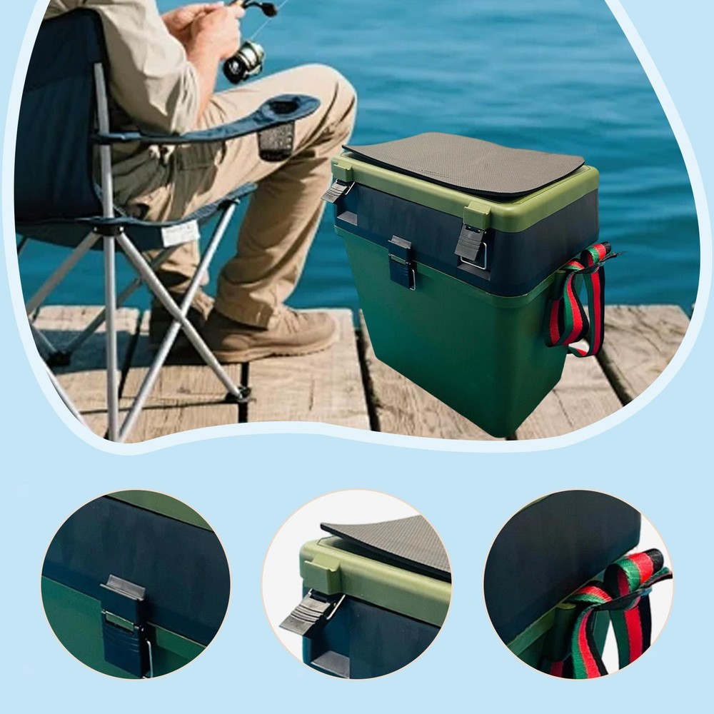 Fishing Box Large Capacity Internal Compartments Compact Portable Container