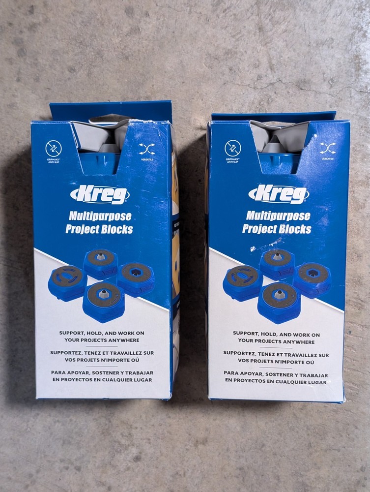 Kreg Multi-Purpose Project Blocks, TWO New, 4-Pack Packages - FREE SHIPPING