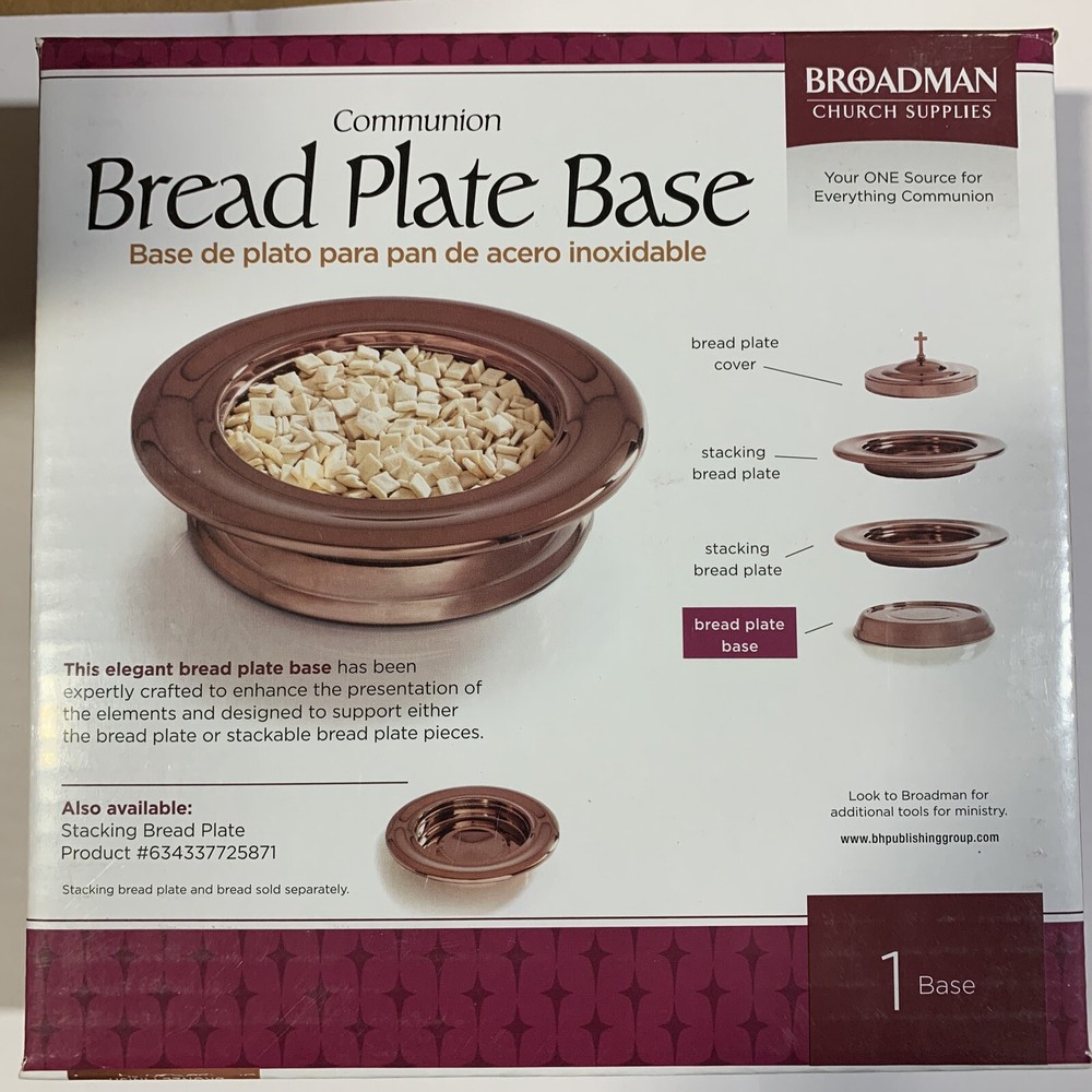 Communion-RemembranceWare-Bronze Stacking Bread Plate Base (Stainless Steel)