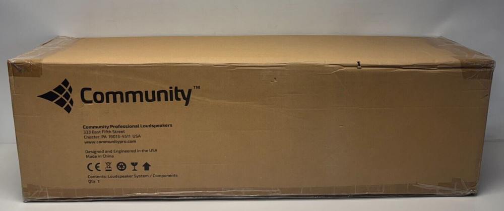 Community ENT212W 2-Way Compact Column Array Speaker, White