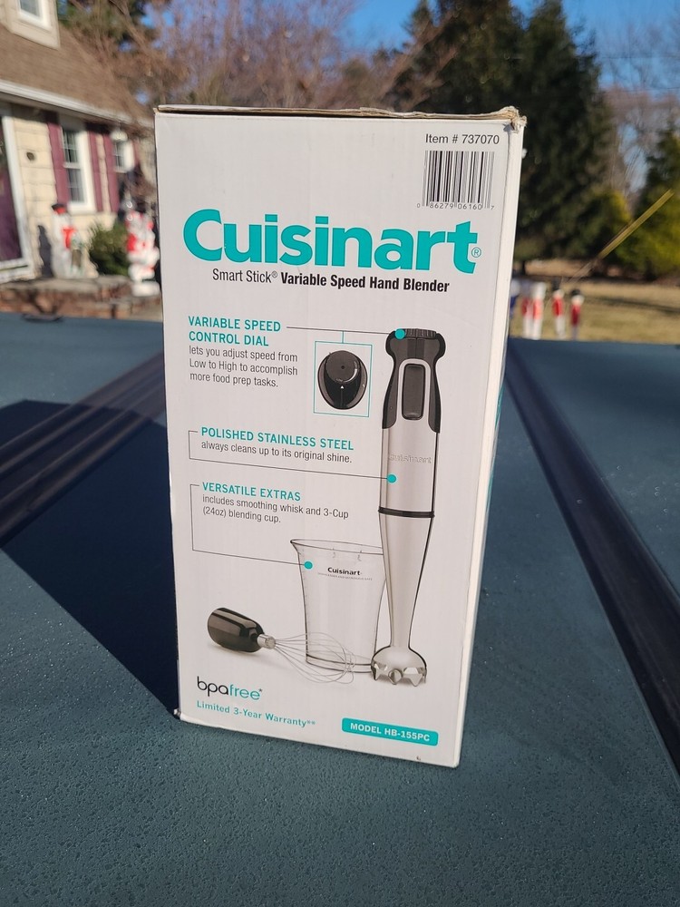 Cuisinart Smart Stick Variable Speed Hand Blender HB-155PC New Open Box
