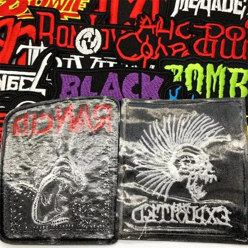 Rock Band Music Punk Heavy Metal Iron-On Embroidery Applique Patch Random Lots