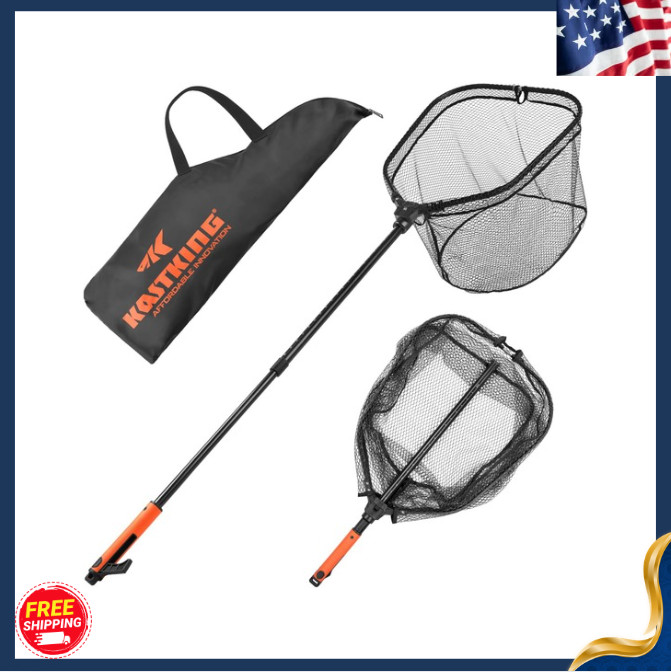 New Brutus Folding Landing Net with Boat Hook, Extendable & Lightweight