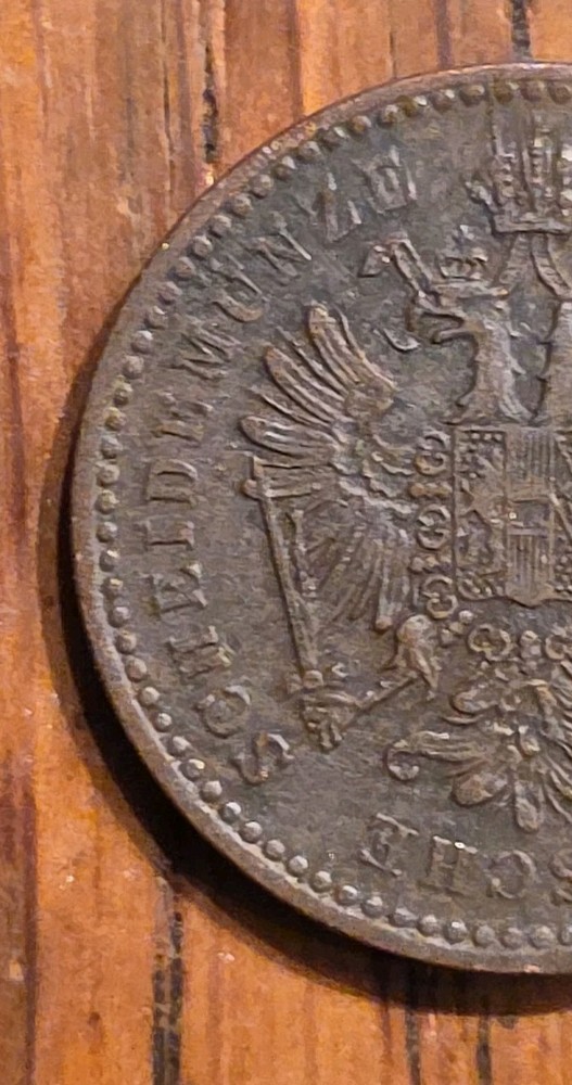 1879 Austria 1 Kreuzer Double Headed Eagle Obverse, Value Within Wreath Reverse