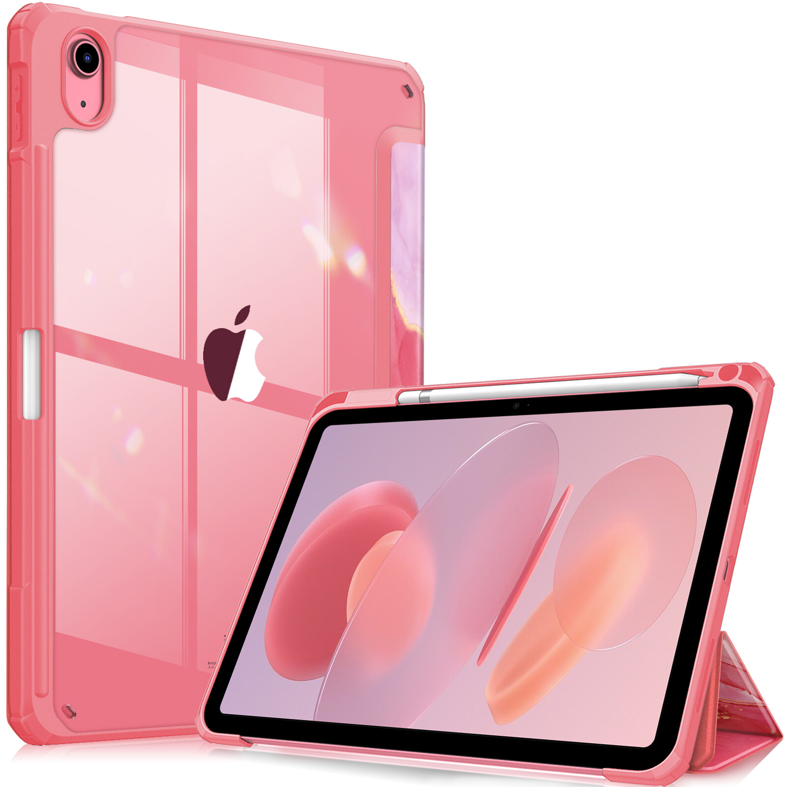 Slim Case for iPad 10th Gen (2022) Clear Back Shell Shockproof Smart Stand Cover