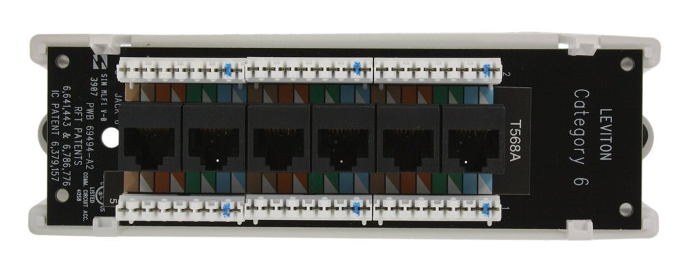 Category 6 Voice and Data Module, 47611-C6B, Black