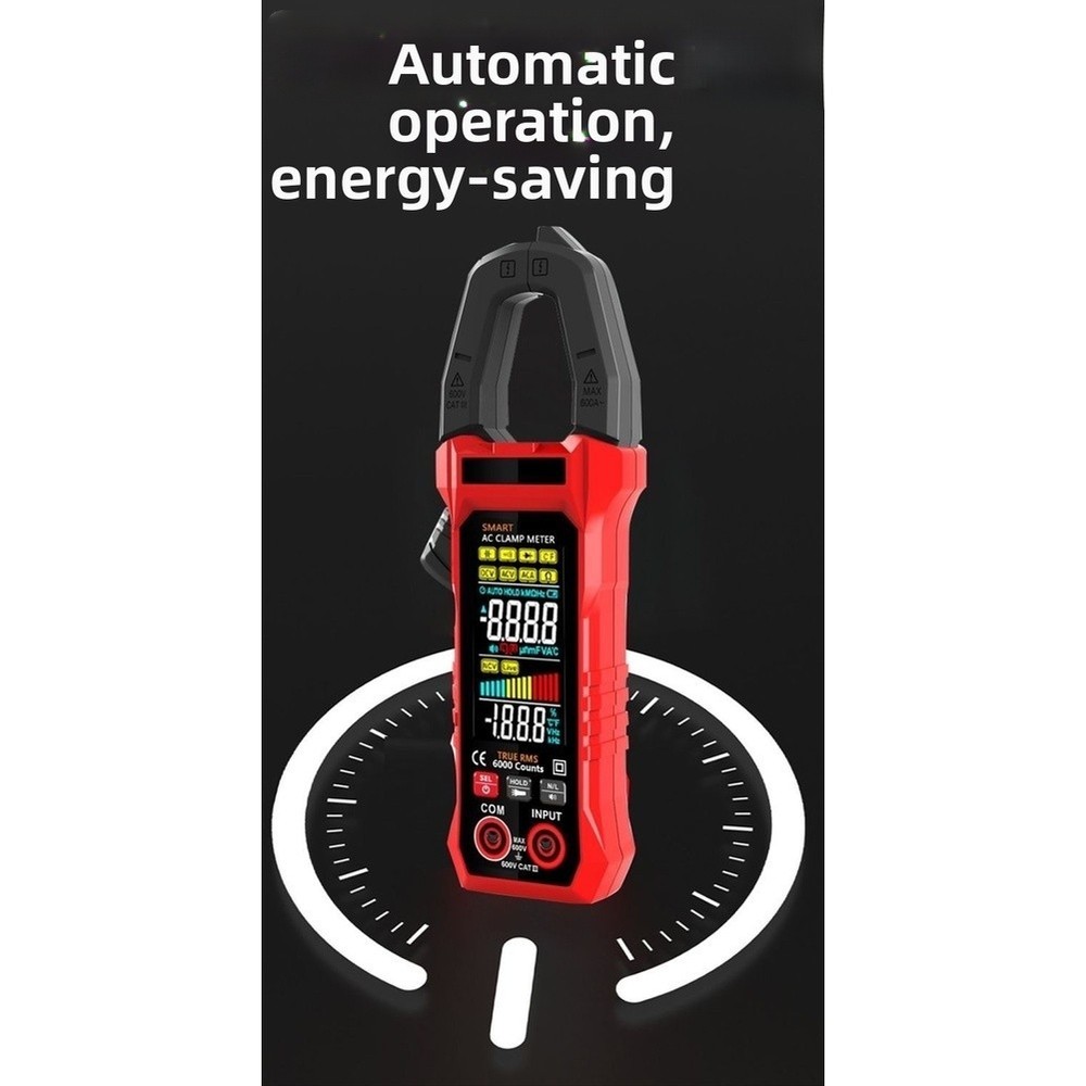 TS601 Fully Automatic Clamp Meter for AC DC Voltage Current Resistance Temp