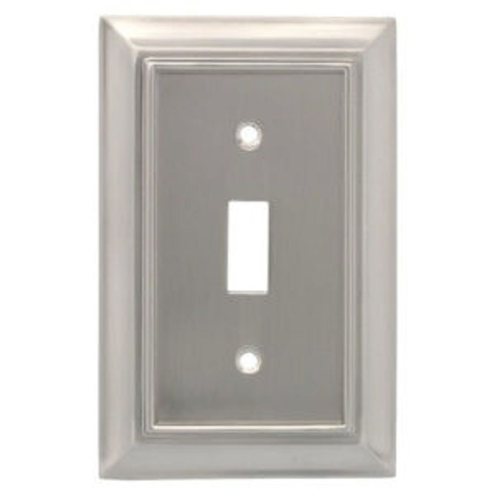 Architectural Single Switch Wall Plate Satin Nickel