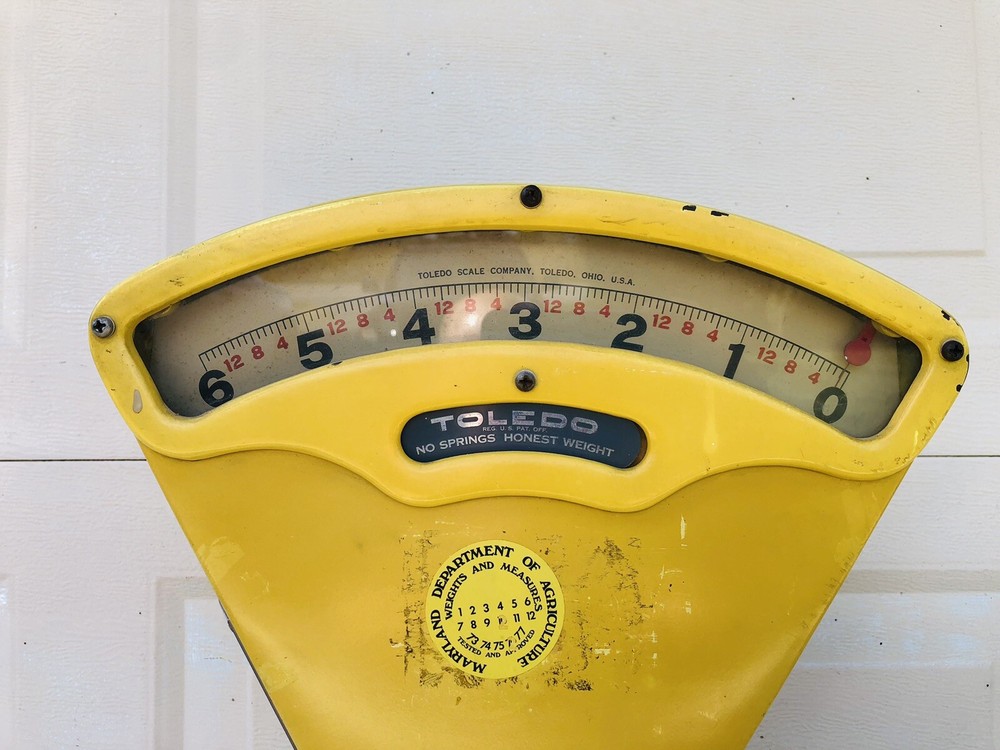 ANTIQUE TOLEDO CANDY SCALE Model 407 Yellow