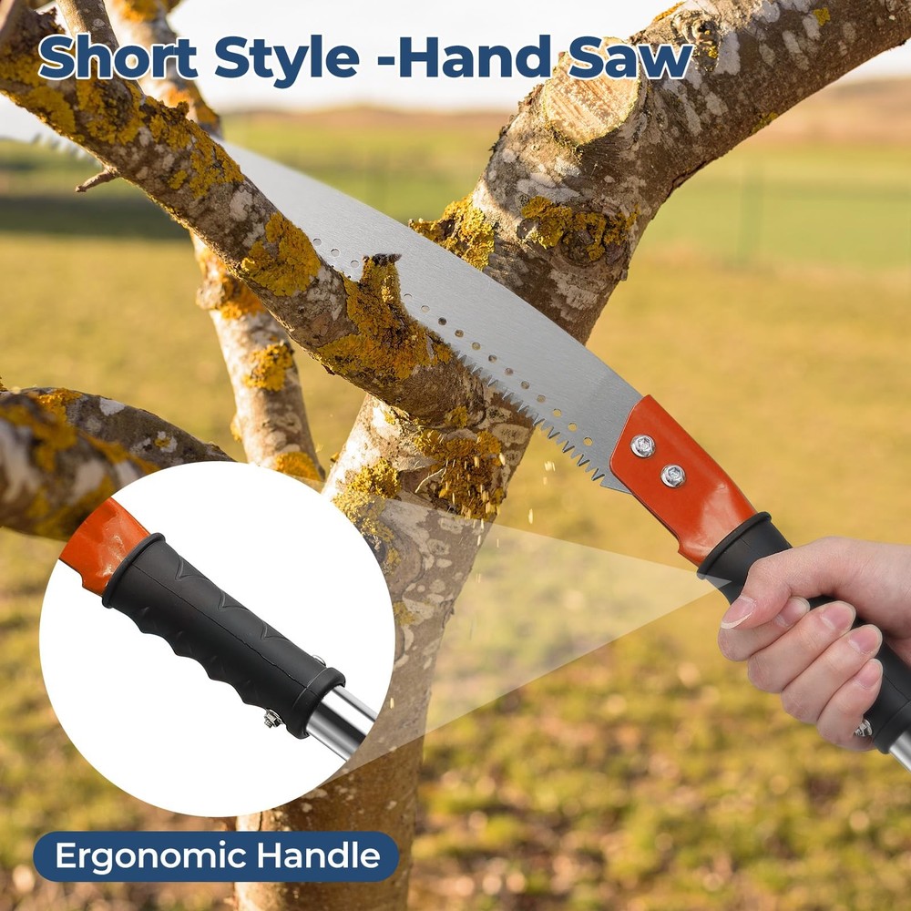 13FT Pole Saws for Tree Trimming with Sharp Pruning Blade | 13FT, Silver