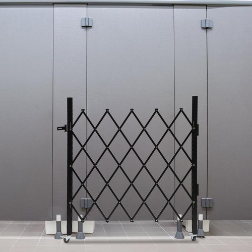 Folding Security Gate Folding Door Single Gate Rolling Barricade Gate 1.3m*93cm