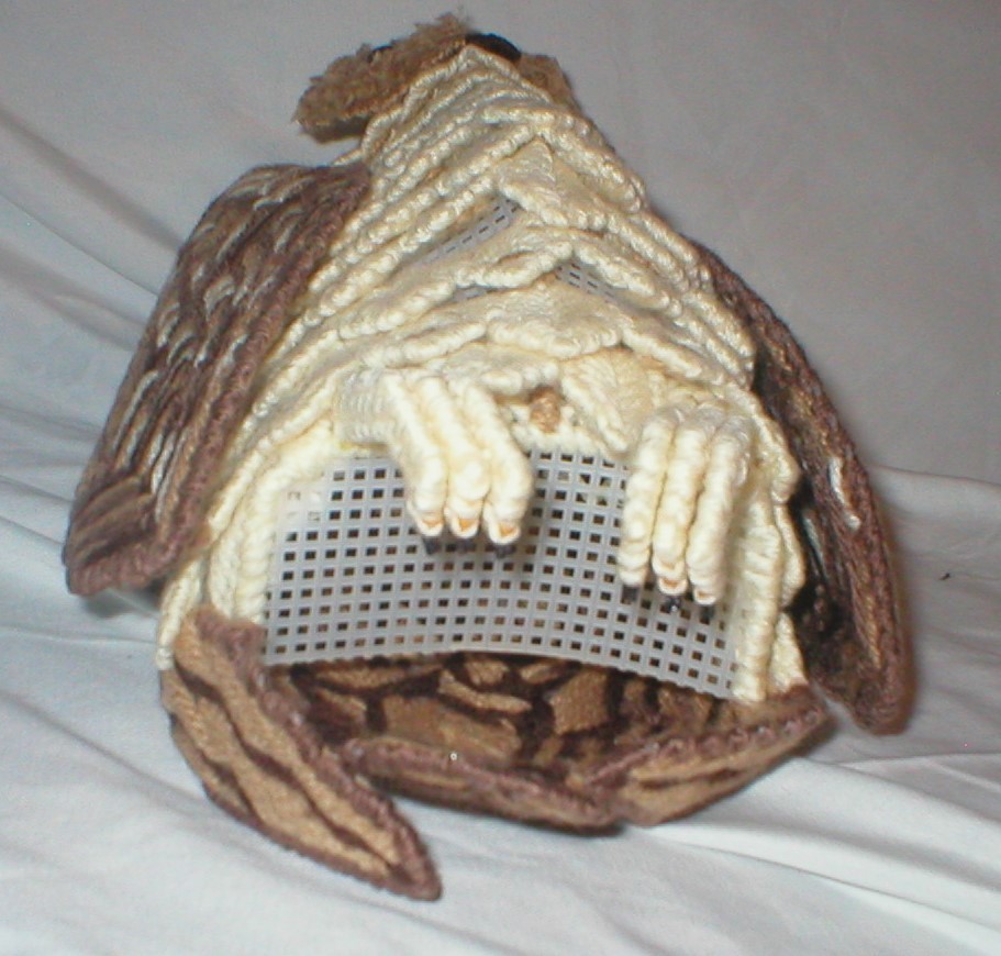 PLASTIC CANVAS OWL HANDMADE SOLD AS IS
