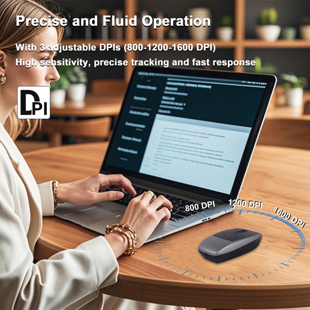 Bluetooth Mouse Rechargeable Portable Mini Computer Mice TF Card Reader Grey