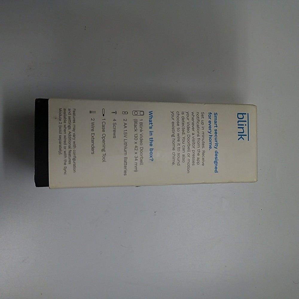 Blink Video Doorbell - Black (Standalone) - Untested - AS-IS - Powers On