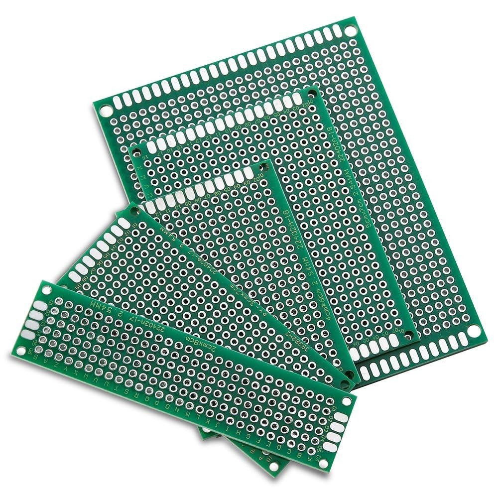 32 Pcs Double Sided PCB Board Prototype Kit for DIY Soldering with 5 Sizes