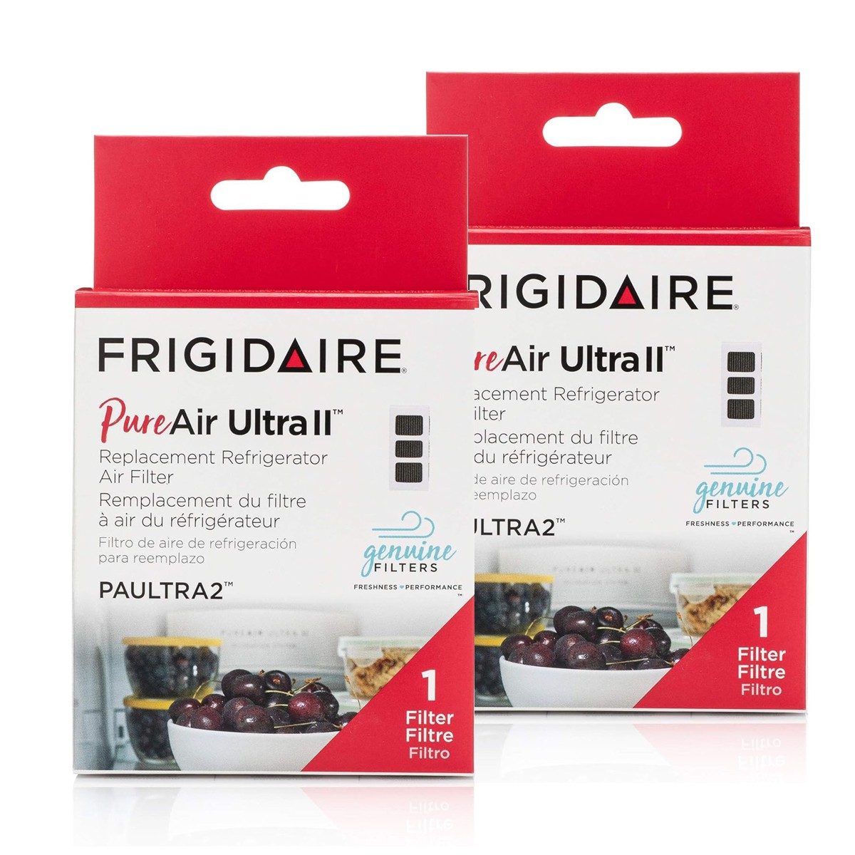 2pack FRIGIDAIRE PAULTRA2 Pure Air Ultra II Refrigerator Air Filter Carbon Tech