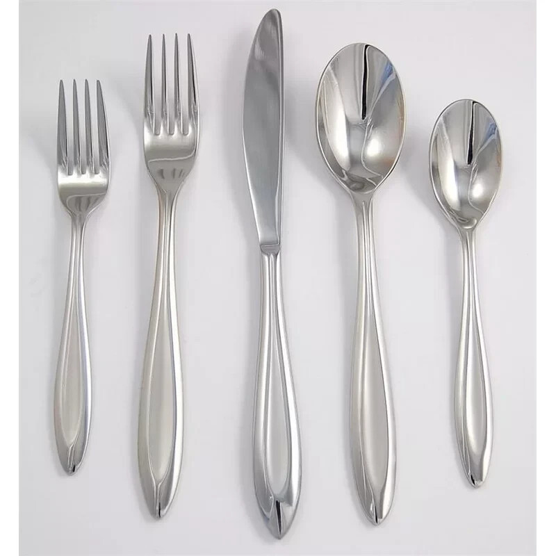 Ginkgo/Helmick Fontur Satin 5 Piece Dinner Set.