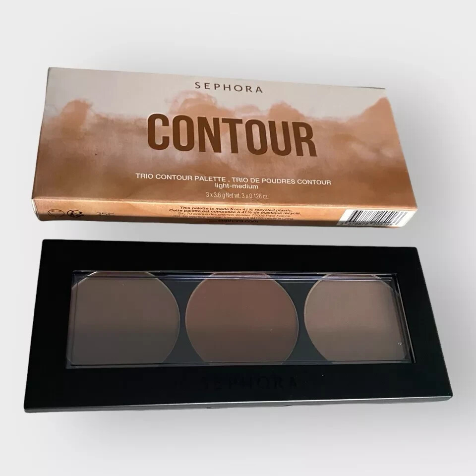 Sephora Trio Contour Face Palette Light Medium Full Size Authentic