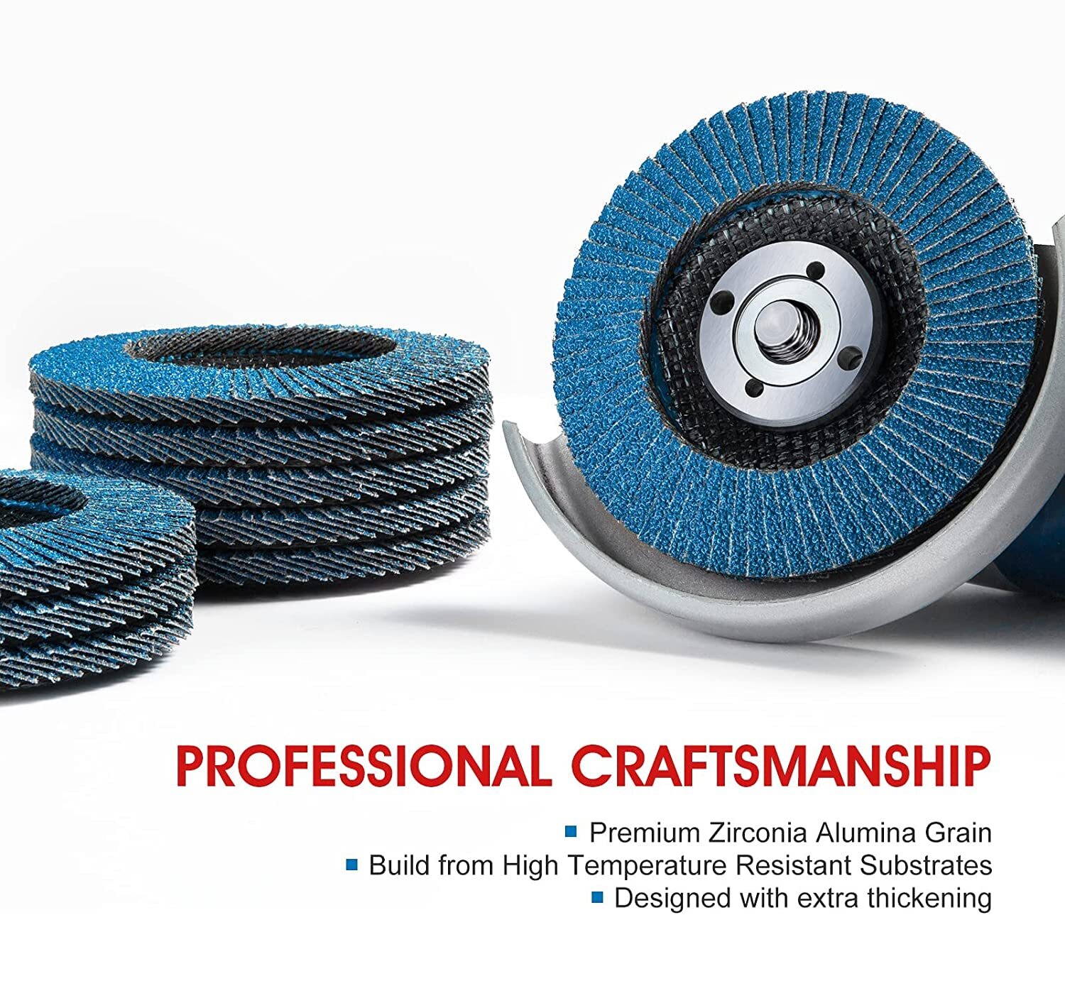 40 PACK 4-1/2" Zirconia Flap Disc 4.5 inch Grinding Wheels Angel Grinder 40 Grit